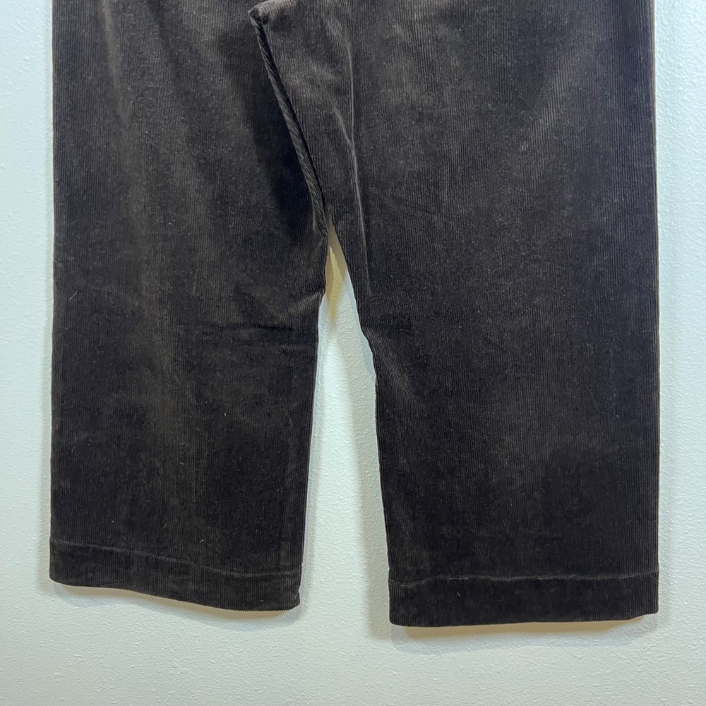 Quince Corduroy Cropped Wide Leg Pants Women's Size 16 Chocolate Brown 36X26.5 - Picture 9 of 9